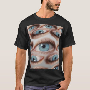 Psychedelisch gezichtsvermogen: Abstracte oogillus T-shirt