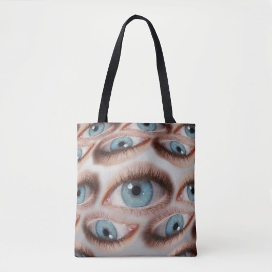 Psychedelisch gezichtsvermogen: Abstracte oogillus Tote Bag (Voorkant)