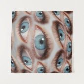 Psychedelisch gezichtsvermogen: Abstracte oogillus Wandkleed (Voorkant (horizontaal))