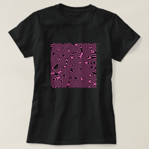 psychedelisch golfpatroon   Abstracte trippylijnen T-shirt