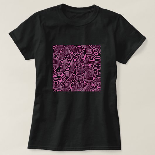 psychedelisch golfpatroon | Abstracte trippylijnen T-shirt (Design voorkant)