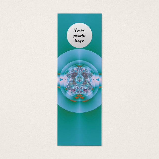 Psychedelisch groen mini visitekaartjes (Voorkant)