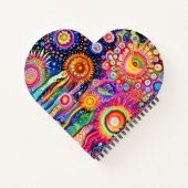 Psychedelisch hartvormig notitieboek (Achterkant)