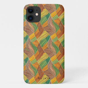 Psychedelisch hedendaags patroon met lijnen Case-Mate iPhone case