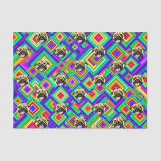 Psychedelisch honden gezicht vloeipapier tissuepapier
