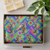 Psychedelisch honden gezicht vloeipapier tissuepapier (Geschenk)