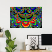 psychedelisch inkblot poster (Thuiskantoor)
