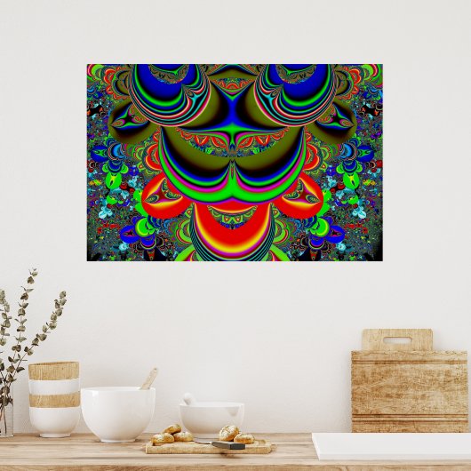 psychedelisch inkblot poster (Keuken)