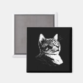 Psychedelisch kattenfestival Edm Trippy Illusion K Magneet (Voorkant / Achterkant)