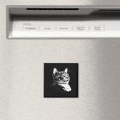 Psychedelisch kattenfestival Edm Trippy Illusion K Magneet (Insitu (Vaatwasser))