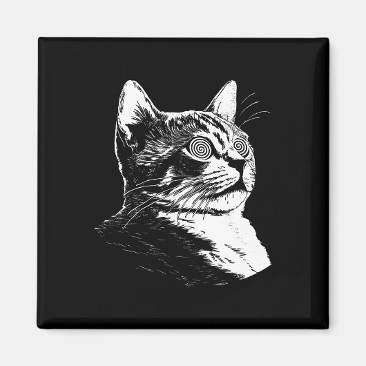 Psychedelisch kattenfestival Edm Trippy Illusion K Magneet (Voorkant)