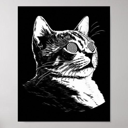 Psychedelisch kattenfestival Edm Trippy Illusion K Poster (Voorkant)