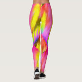 Psychedelisch Kleurrijk Patroon Aerobics Workout Leggings (Achterkant)