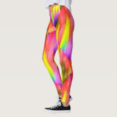 Psychedelisch Kleurrijk Patroon Aerobics Workout Leggings (Links)