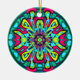 Psychedelisch kleurrijk patroon (psychedelische bl keramisch ornament