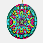 Psychedelisch kleurrijk patroon (psychedelische bl keramisch ornament (Links)