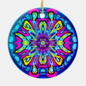 Psychedelisch kleurrijk patroon (psychedelische bl keramisch ornament (Achterkant)