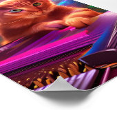 psychedelisch kunsttoetsenbord/pianolat poster (Hoek)