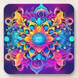 Psychedelisch Mandala-ontwerp Bier Onderzetter