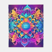 Psychedelisch Mandala-ontwerp Fleece Deken (Voorkant)