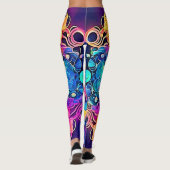 Psychedelisch Mandala-ontwerp Leggings (Achterkant)