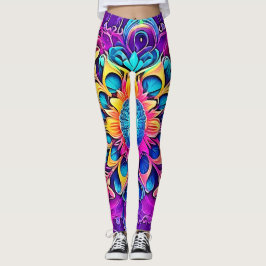 Psychedelisch Mandala-ontwerp Leggings