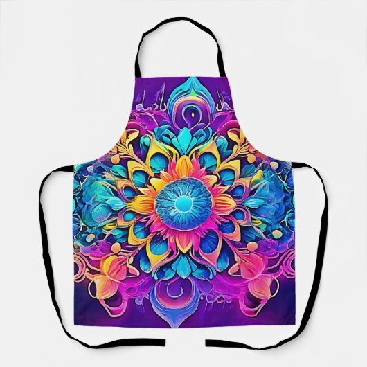 Psychedelisch Mandala-ontwerp Schort (Voorkant)