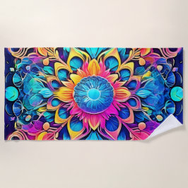 Psychedelisch Mandala-ontwerp Strandlaken