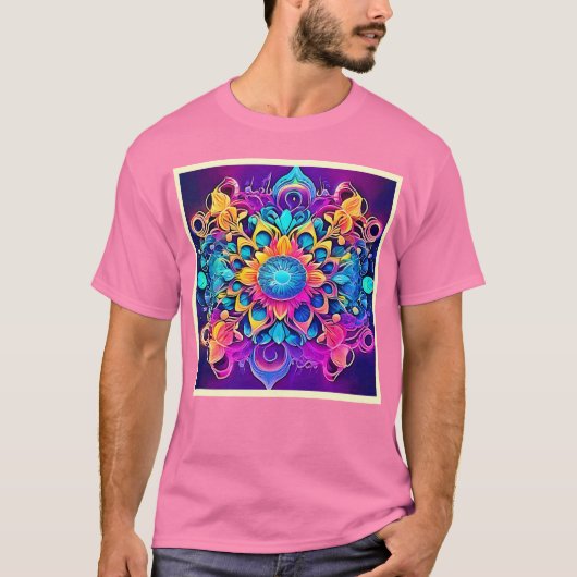 Psychedelisch Mandala-ontwerp T-shirt (Voorkant)