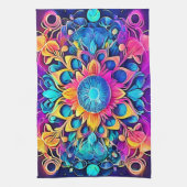 Psychedelisch Mandala-ontwerp Theedoek (Verticaal)