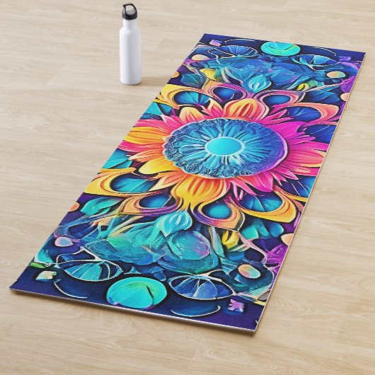 Psychedelisch Mandala-ontwerp Yogamat (In situ)