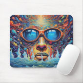 Psychedelisch met fantastische landschappen muismat (Met muis)