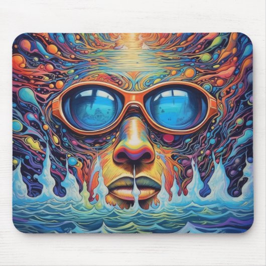 Psychedelisch met fantastische landschappen muismat (Voorkant)