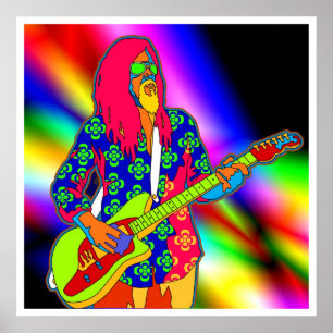 psychedelisch muziekposter VAN 8.99 Poster