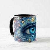 Psychedelisch Mystiek Oog Mok (Voorkant links)
