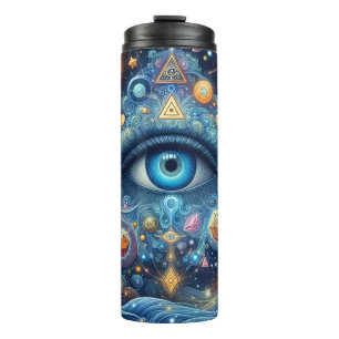 Psychedelisch Mystiek Oog Thermosbeker