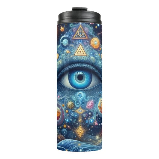 Psychedelisch Mystiek Oog Thermosbeker (Voorkant)