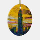 Psychedelisch NYC: Emp St Bldg B4 Keramisch Ornament (Rechts)