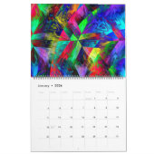 Psychedelisch ontbijt Trippy Abstracte kunst Kalender (Jan 2026)