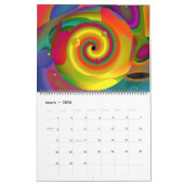 Psychedelisch ontbijt Trippy Abstracte kunst Kalender (Mar 2026)