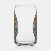 Psychedelisch ontwerp Pasen ei biologisch T-shirt Blikvorm Glas (Rechts)