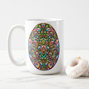 Psychedelisch ontwerp Pasen ei kids biologisch T-s Koffiemok