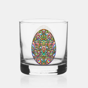 Psychedelisch ontwerp Pasen ei kids biologisch T-s Whisky Glas