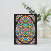 Psychedelisch ontwerp voor paasei briefkaart (Staand voorkant)