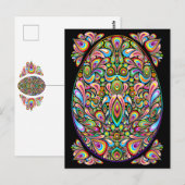 Psychedelisch ontwerp voor paasei briefkaart (Voorkant / Achterkant)