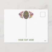Psychedelisch ontwerp voor Pasen ei Feestdagenkaart (Achterkant)