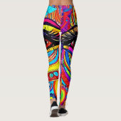 Psychedelisch oogontwerp Uitzicht Leggings (Achterkant)