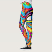 Psychedelisch oogontwerp Uitzicht Leggings (Links)