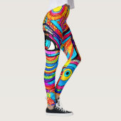 Psychedelisch oogontwerp Uitzicht Leggings (Rechts)