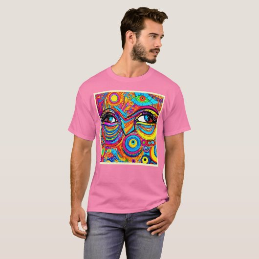 Psychedelisch oogontwerp Uitzicht T-shirt (Voorkant volledig)